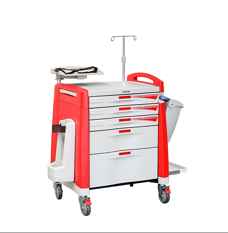 Mk-P01 ABS Hospital Medical Emergency Crash Cart for Medicine/Medication/Treatment/Nursing